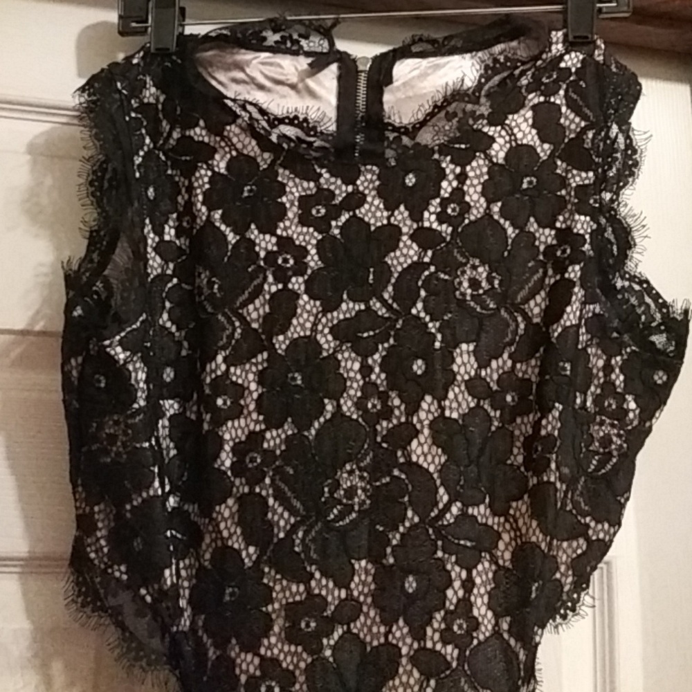 Lace back and sides out wide legged jumpsuit